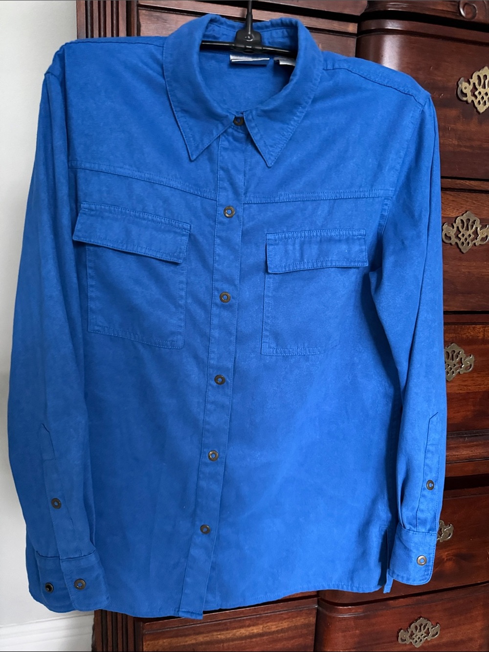 Men's Casual Button-Down Shirt - Blue